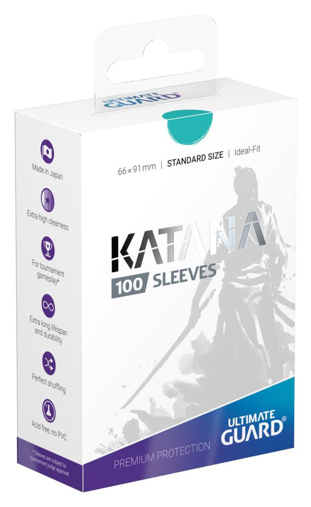 Katana Standard Size Sleeves - Turquoise (100-Pack) - Ultimate Guard Card Sleeves