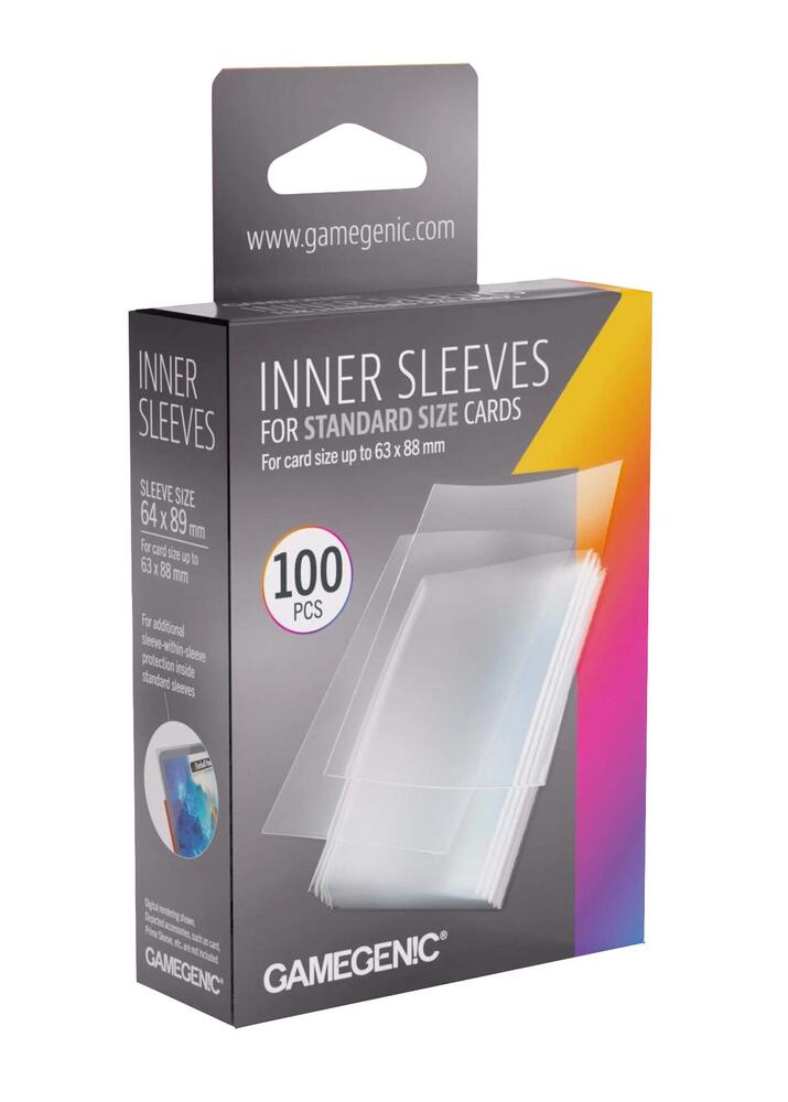 GameGenic Inner Sleeves - Clear (100-Pack) - GameGenic Card Sleeves