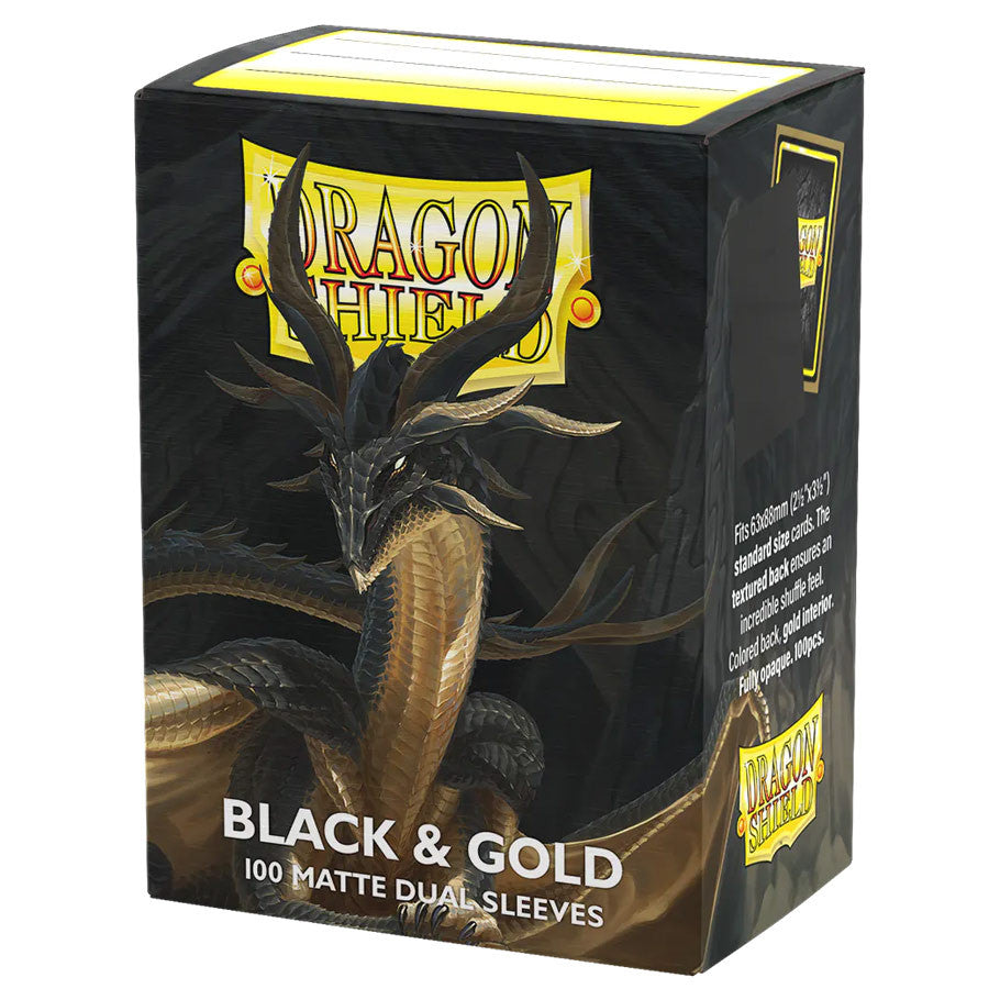 Deck Protector: Dual Matte: Black & Gold (100)