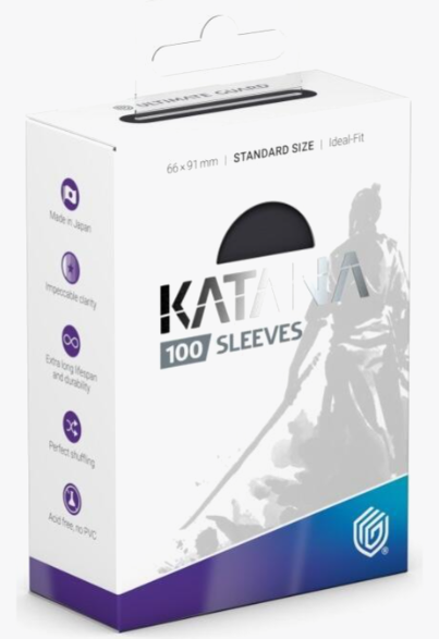 Katana Standard Size Sleeves - Obsidian Shard (100-Pack)