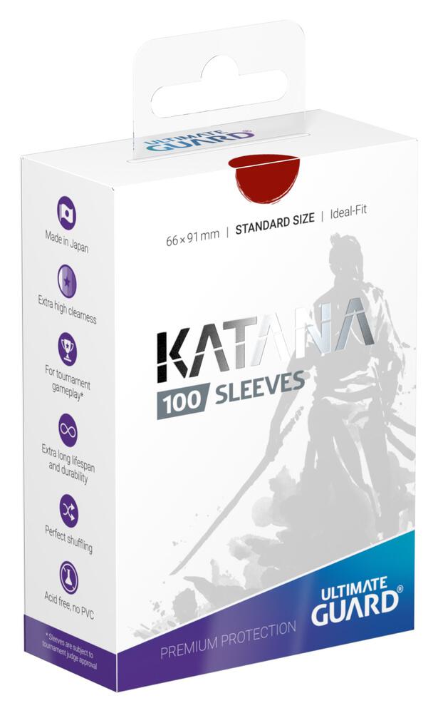 Katana 2018 Standard Size Sleeves - Red (100-Pack) - Ultimate Guard Card Sleeves