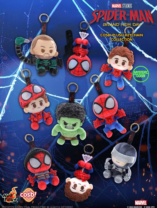 Marvel Spider-Man Brand New Day Series Cosbi Plush Keychain Collection