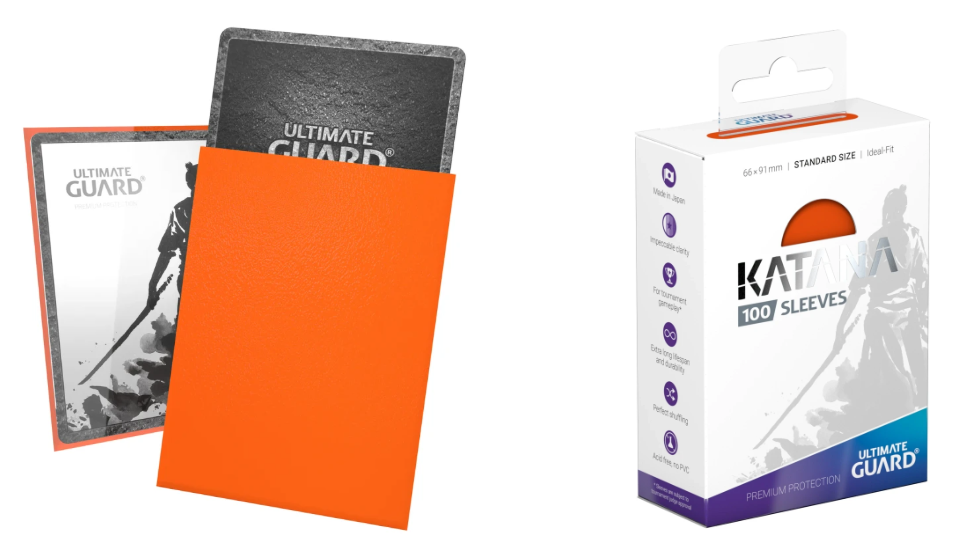 Katana Sleeves Standard Size (100) - Orange