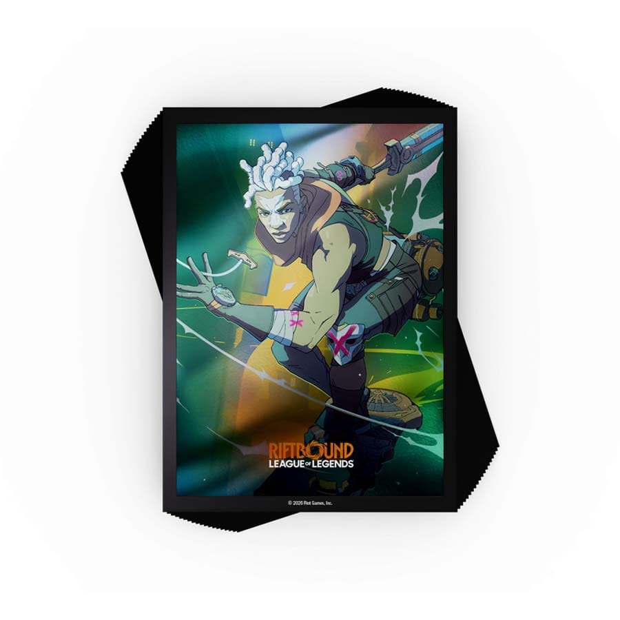 RIFTBOUND TCG: LEAGUE OF LEGENDS: SET 5 RADIANCE ART SLEEVES 1: EKKO BOY WHO SHATTERED TIME (100CT)